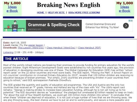 breaking news english level 5